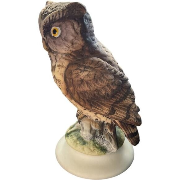 Vintage Lefton Hand Painted Porcelain Bisque Owl Figurine KW866 - Picture 5 of 6
